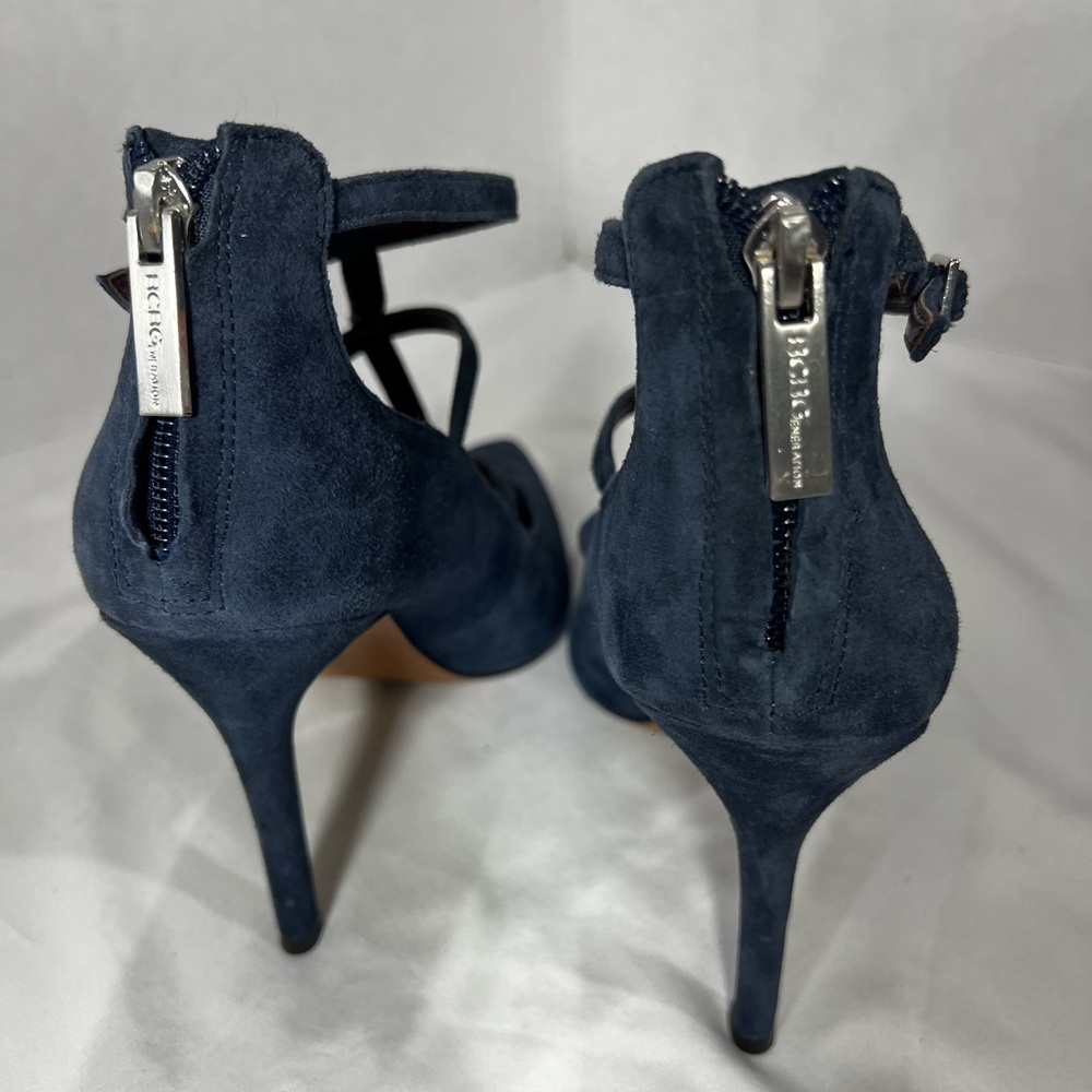 BCBGeneration Dark Blue Suede Heels